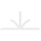 Ekena Millwork Richland Architectural Grade PVC Gable Bracket, 84"W x 38 1/2"H x 2"D x 4"F, 11/12 Pitch GBP084X39X0204RIC00 - alternate 2